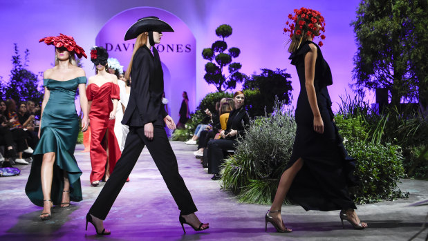 Walk on, buy: David Jones' spring-summer launch at Sydney's Fox Studios included items usually associated with other seasons.