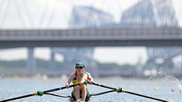 Australia are four from four in the rowing heats today.