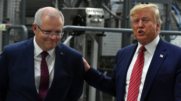 Scott Morrison with Donald Trump: "I'm your man of titanium, Mr President."