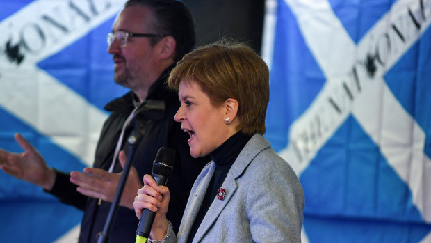 Scotland's First Minister Nicola Sturgeon claims independence is "within touching distance" at a major rally in Glasgow. 