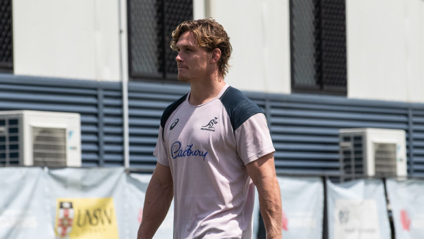 Michael Hooper returned to the Wallabies fold before the team flew out to Europe this week. 