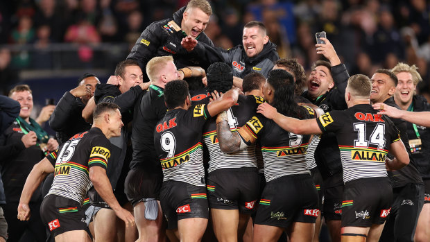 Penrith Panthers winning the 2022 grand final.