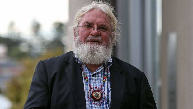 Geoff Clark outside court in Warrnambool on Friday.