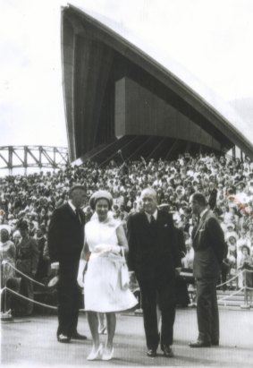 Queen Elizabeth opens the Sydney Opera House in 1973.