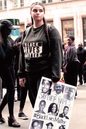 Black Lives Matter protest rally, Martin Place, 2014.