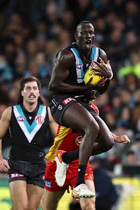 Aliir Aliir is one of the AFL’s premier intercept defenders.