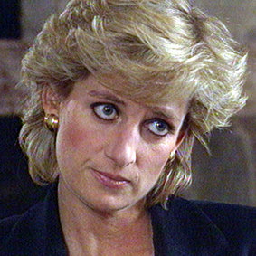 Princess Diana during the BBC interview in November 1995 when she confirmed the affair with Hewitt.