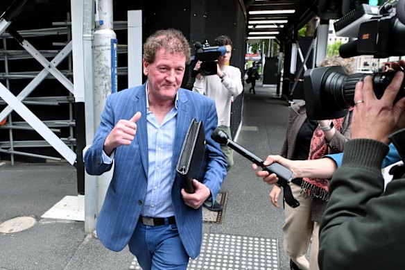 Ricky Nixon leaves court after the case. He was convicted and fined.