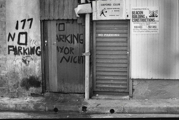 The suspected location of  the former Thommo’s Two-Up School in Surry Hills, pictured in 1980.