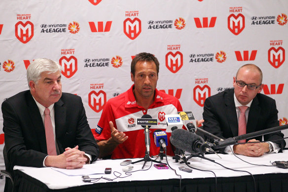 Scott Munn (right) was foundation CEO of Melbourne Heart.