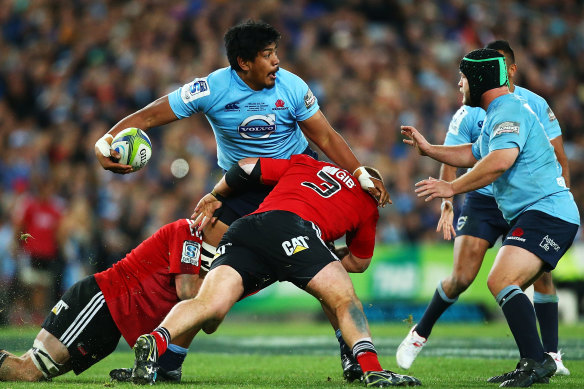 Will Skelton playing in the 2014 Super Rugby final.