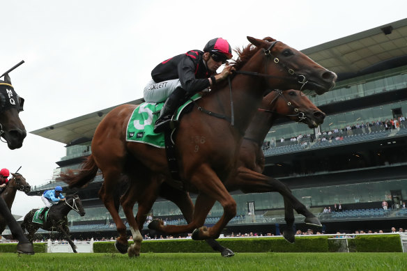 Jason Collett riding Once Again My Girl to victory earlier this month.