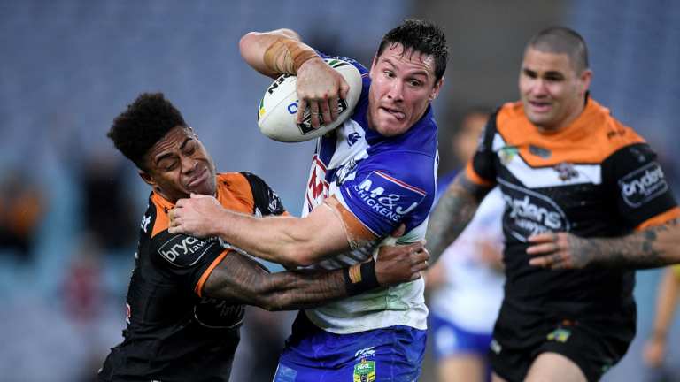 Setback: Bulldogs skipper Josh Jackson (centre) will be out of action for most of the summer after surgery.