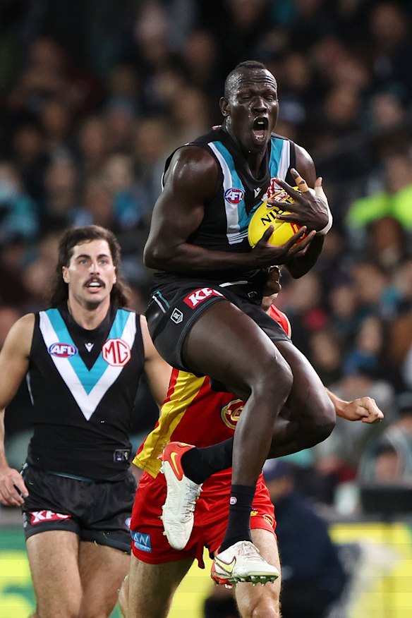 Aliir Aliir is one of the AFL’s premier intercept defenders.