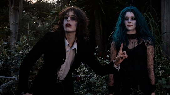 Francesco Robins and Sacha Love are looking forward to trick or treating on Monday.