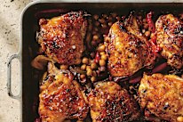 Honey-glazed chicken.