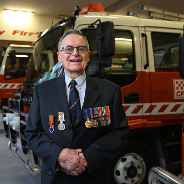 Graeme Legge has been an Emerald Fire Brigade volunteer for more than seven decades.