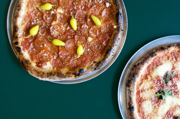 Good Pizza is spinning discs such as Chili Cheese (topped with pickled chillies) and Margy (margherita) in the purpose-built kitchen at Hop Nation Footscray.