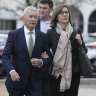 Bernard Collaery arriving at court in Canberra. 
