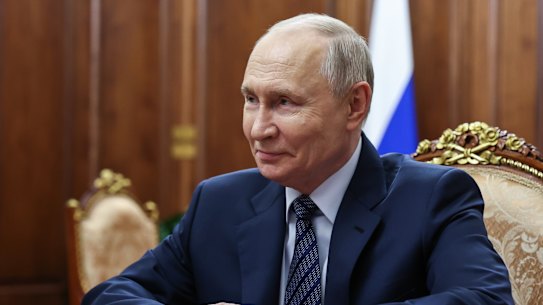 Президент России Владимир Путин в Москве в понедельник.