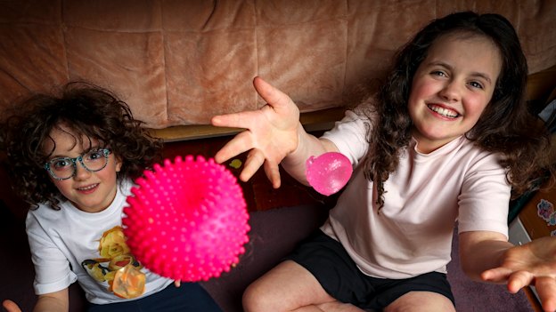 Vanessa, 6, and Audrey, 9, are obsessed with squishies and have both requested them for their birthdays later this year.