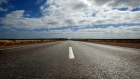 The Eyre Highway near the border between Western Australia and South Australia.  