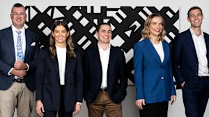 From left: Chris Purdy, Accor vice president of corporate services and strategy for MEA APAC; Christina Ruiz, Sportsbet general manager of commercial content; Hayden Brass, chief executiv of Zea; Casey Tanks, Sime Darby Industrial Solutions chief financial office; and Felix Sekulla, National Australia Bank, executive of proprietary home loans for NSW and the ACT.