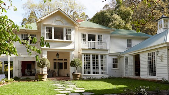 “When we converted the garage into our kitchen, Paul Bangay redesigned the garden by raising the level and planting a lawn where it was once a gravel drive.”