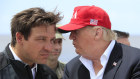 Florida governor Ron DeSantis, who is firming as Republican presidential nominee, with Donald Trump in 2019.