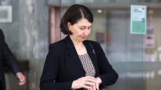 Former NSW premier Gladys Berejiklian outside the ICAC in November last year.