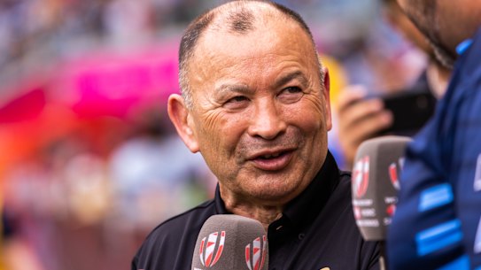 Eddie Jones is the sole member of the Australian coaching staff.