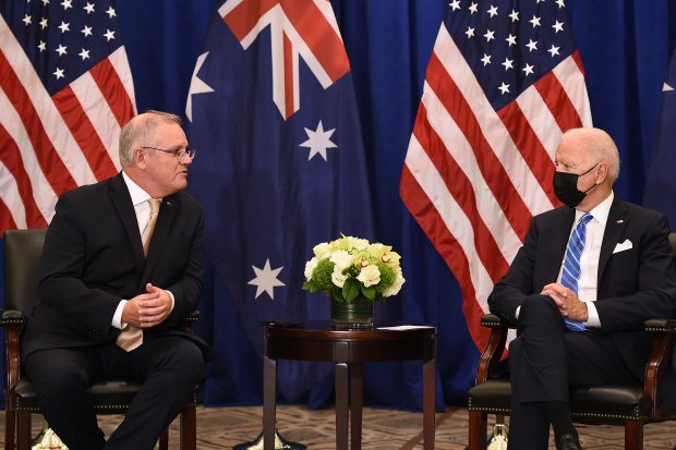 Prime Minister Scott Morrison meets with US President Joe Biden in New York this week. 