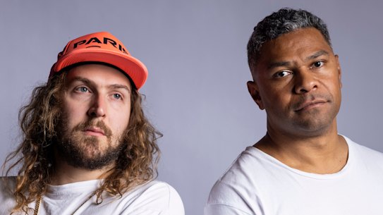 Samuel Pankhurst, left, and Fred Leone, aka Yirinda.