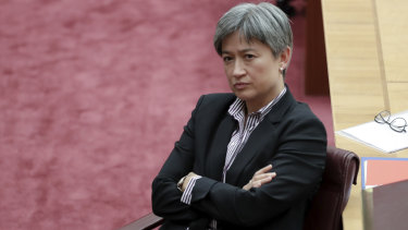 Labor's Senate leader Penny Wong during the motion to formally censure Fraser Anning.