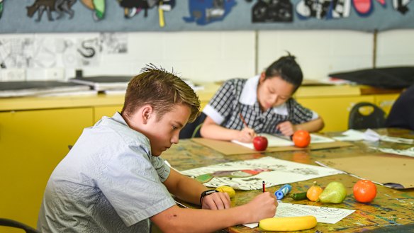Students at Westbourne Grammar.