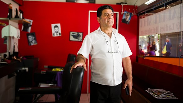 Owner of Curtin Barber, Iradj Darrish, says Curtin square has been drop dead quiet for the past few months.