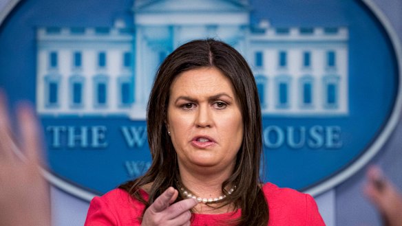 White House press secretary Sarah Huckabee Sanders.