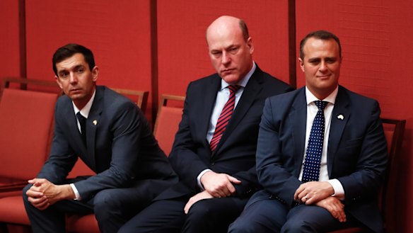 Opposed: Trevor Evans, Trent Zimmerman and Tim Wilson slammed their Nationals colleagues over the idea.