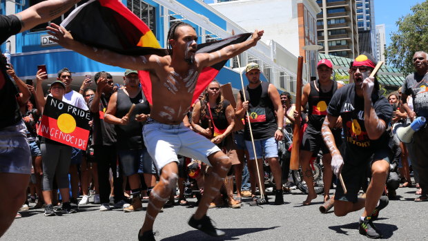 Chants were heard and dances were seen in Brisbane's CBD on January 26 as part of a march to abolish Australia Day.