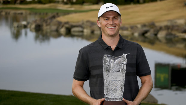 First-timer: A long putt on the final hole helped rookie Adam Long secure his first PGA Tour win.