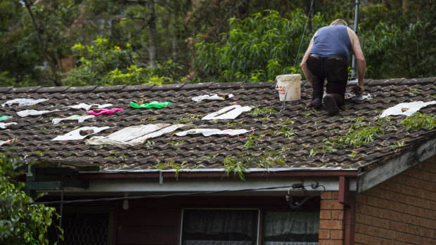 Many homes in Berowra Heights sustained damage when a hail storm hit the area on Thursday night.