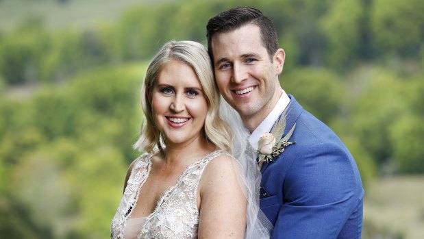 Matt and Lauren in happier times - on their wedding day. 