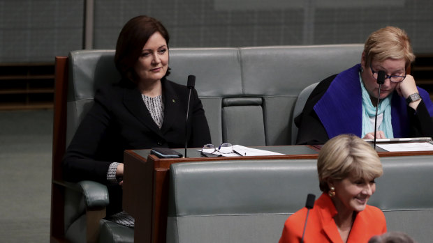 Assistant Minister for Social Services, Housing and Disability Services Sarah Henderson during a division on the bill.