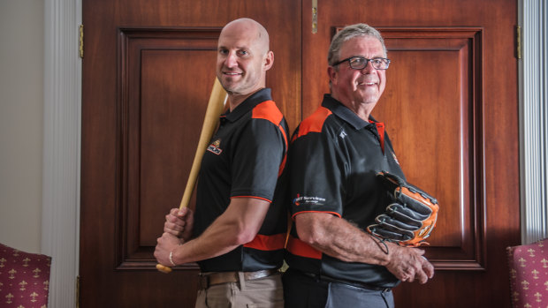 New Canberra Cavalry owners Donn McMichael and Dan Amodio.