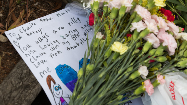 A tribute left at the scene.