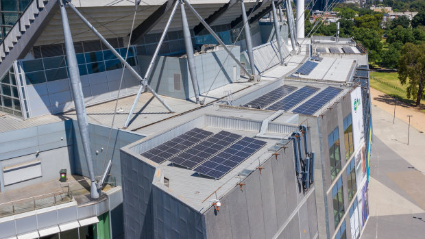 Solar panels have been installed on the outside of the MCG.