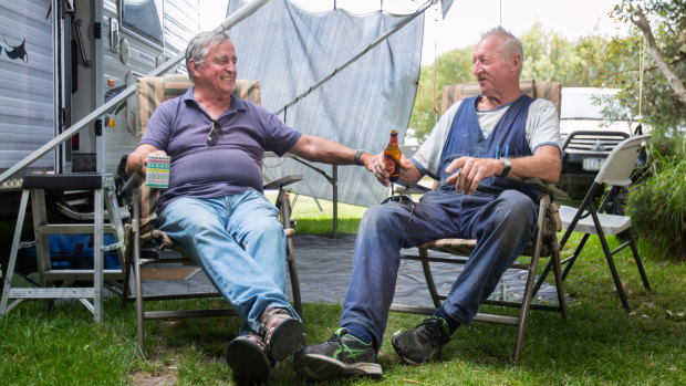 Jim Billings and his close mate Ando have spent nearly 40 years camping at Walkerville. 