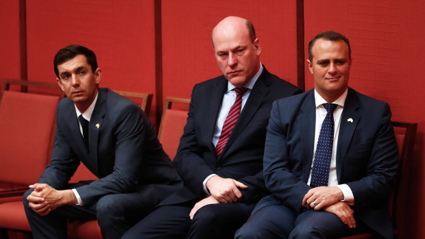 Opposed: Trevor Evans, Trent Zimmerman and Tim Wilson slammed their Nationals colleagues over the idea.