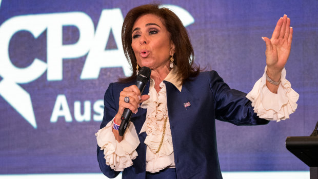 Judge Jeanine Pirro talked up US President Donald Trump at her CPAC address in Sydney.