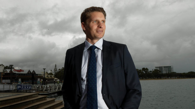 Canning MP Andrew Hastie, Chair of the Parliamentary Joint Committee on Intelligence and Security, in Mandurah.